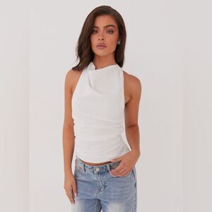 Peppermayo - Cloud Whisper Linen Top - White